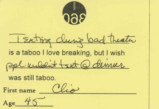 Studio 360 taboos